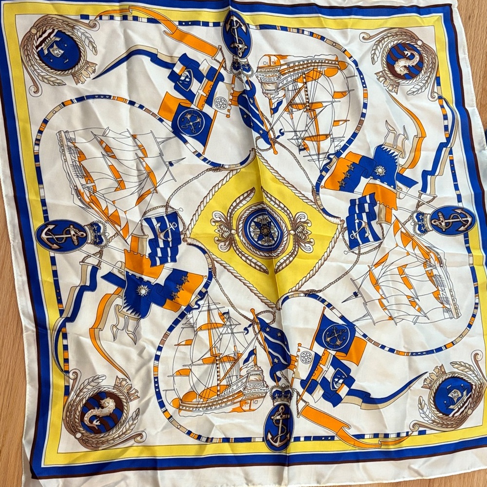 Nautical Themed Silk Scarf
